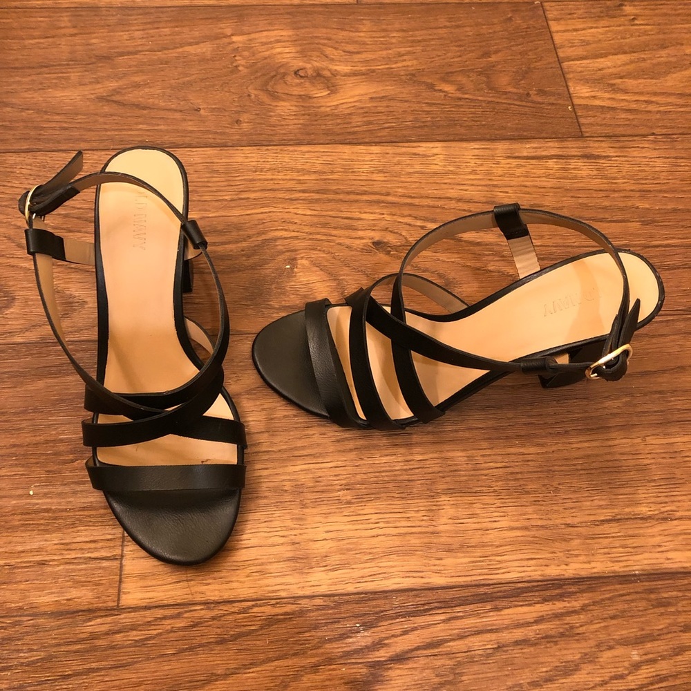 Black strappy heels